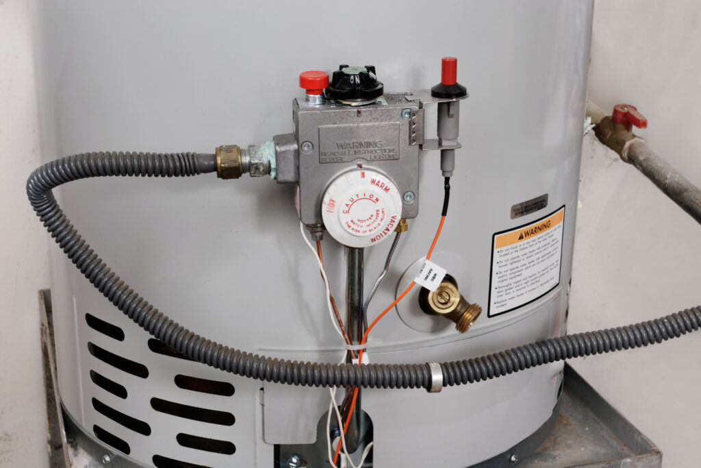 A water heater with a tank