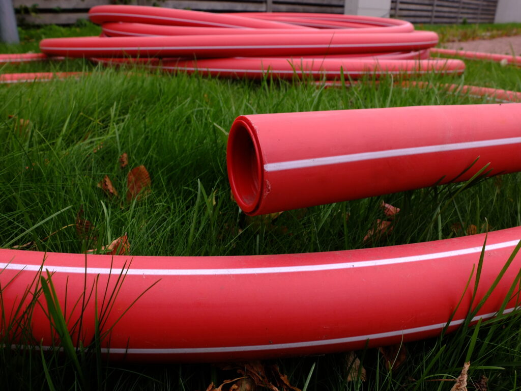 Cable conduit for trenchless installations on the grass. Cable Protection
